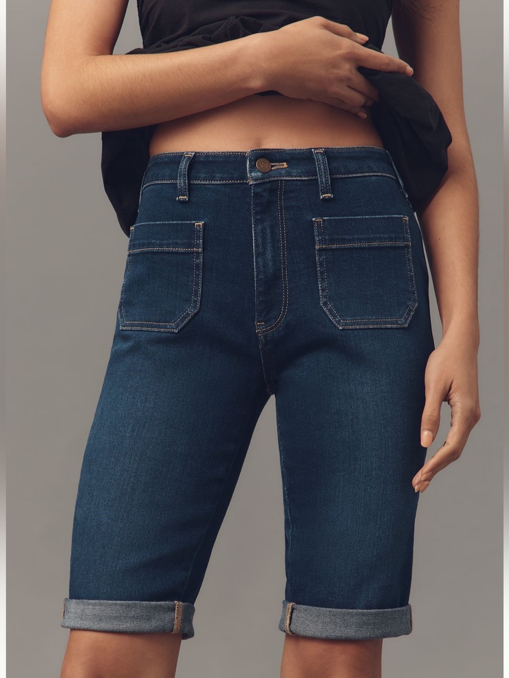 Anthropologie Pilcro Mid-Rise Patch Pocket Denim
Bermuda Shorts Size 24 - Picture 4 of 4